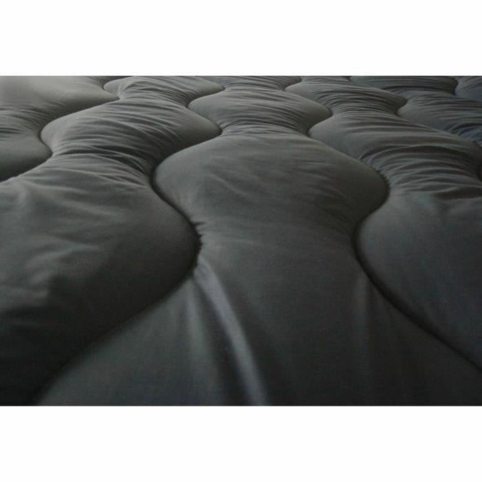 Edredón bicolor ABEIL - 240 x 260 cm - Blanco y gris 2 Edredón bicolor ABEIL - 240 x 260 cm - Blanco y gris 2