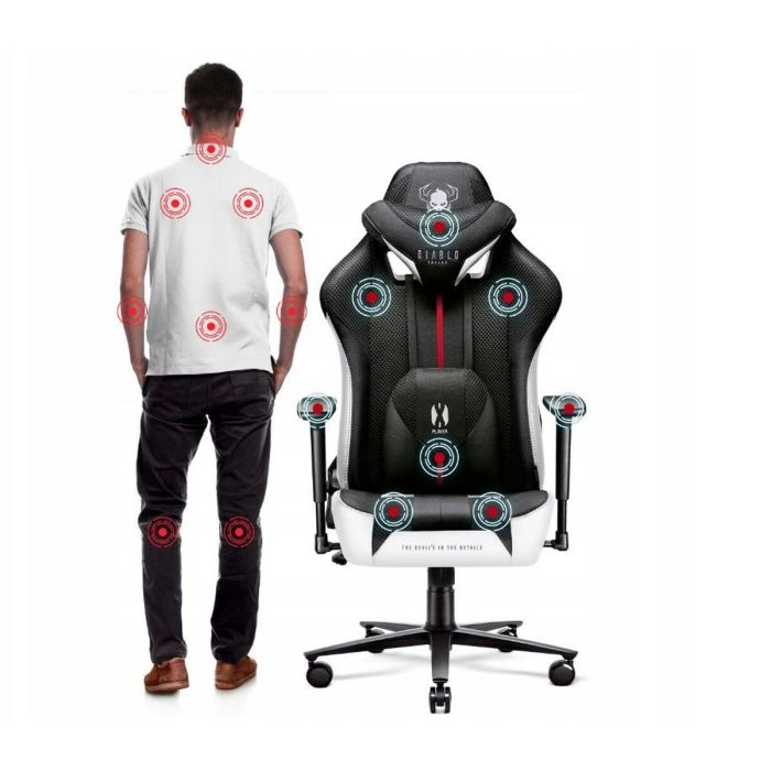 Silla Gaming Diablo Chairs DiabloX-PLAYER 2.0 Blanco Negro 2 Silla Gaming Diablo Chairs DiabloX-PLAYER 2.0 Blanco Negro 2