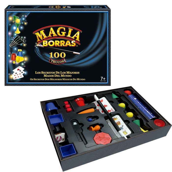 Borras 24048 - Juego de Magia Clásica: 100 Trucos Originales y Divertidos, con Manual en Español para Aprendices de Mago +7 años