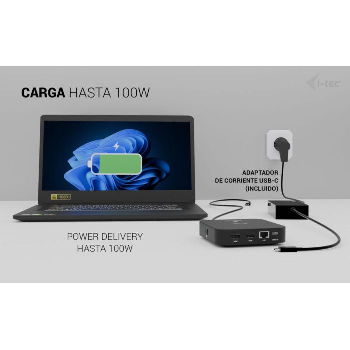 I-TEC DS USB-C Dual HDMI Hub con 2xHDMI, Gigabit LAN, 2xUSB-A 3.2, 2xUSB 2.0, 2xUSB-C y 100W Power Delivery 8 I-TEC DS USB-C Dual HDMI Hub con 2xHDMI, Gigabit LAN, 2xUSB-A 3.2, 2xUSB 2.0, 2xUSB-C y 100W Power Delivery 8