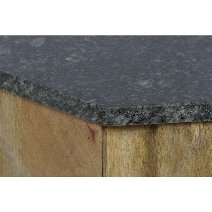 DKD Home Decor Mesa Centro Moderno Mango y Marmol 80 x 80 x 45 cm 2