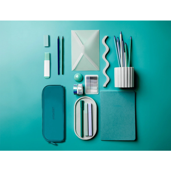 Antartik Prisma Estuche Portatodo Silicona Soft Rectangular Turquesa 185x50x75 mm 8