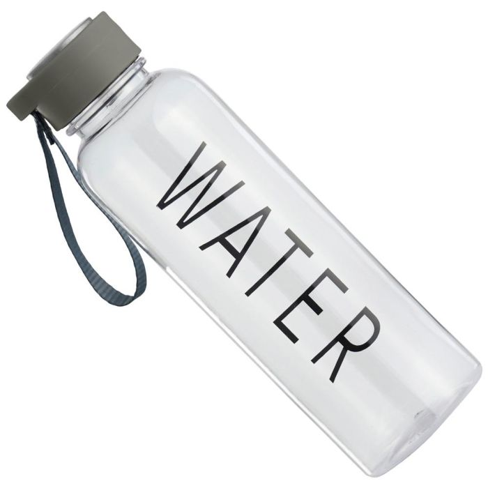 Day Botella de Agua 500 ml Con Correa, Tapón Coloreado Surtido, Texto "Water", Libre de BPA y Lavavajillas 5 Day Botella de Agua 500 ml Con Correa, Tapón Coloreado Surtido, Texto "Water", Libre de BPA y Lavavajillas 5