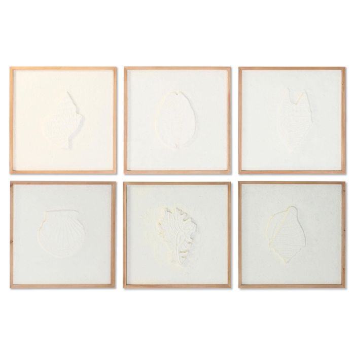 Cuadro Mediterraneo DKD Home Decor Blanco 2 x 50 x 50 cm (6 Unidades)