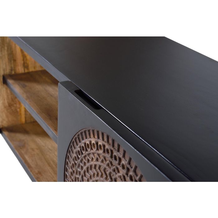 Giner y Colomer Mueble TV de Madera de Mango y Metal, Nogal Oscuro, 145 cm 2