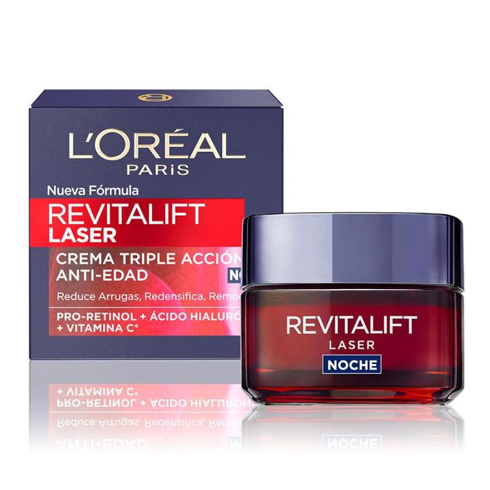L'Oréal Paris REVITALIFT LASER X3 Crema Noche Antiarrugas con Pro-XylaneTM y Centella Asiática para Mujer - 50 ml 2