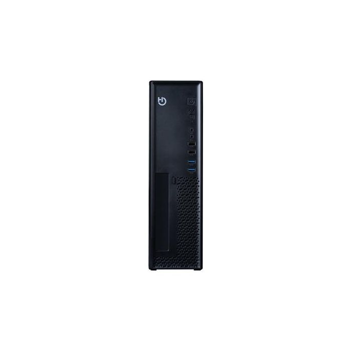 Hiditec SM10 Caja PC Sobremesa Chasis Slim ITX Compacta Negro, Compatible con Fuentes SFX, USB 3.0/2.0, ODD 5.25"