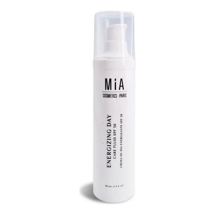 Mia Cosmetics Paris Fluido Facial Hidratante ENERGIZYNG SPF30 - Cuidado de Día con Acabado Mate, Regula Sebo y Suaviza la Piel 50 ml