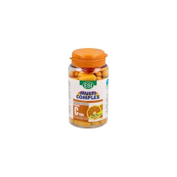 TREPATDIET-ESI Vitamina C Pura 1000 mg Retard, liberación prolongada, contribuye al sistema inmune, 90 comprimidos