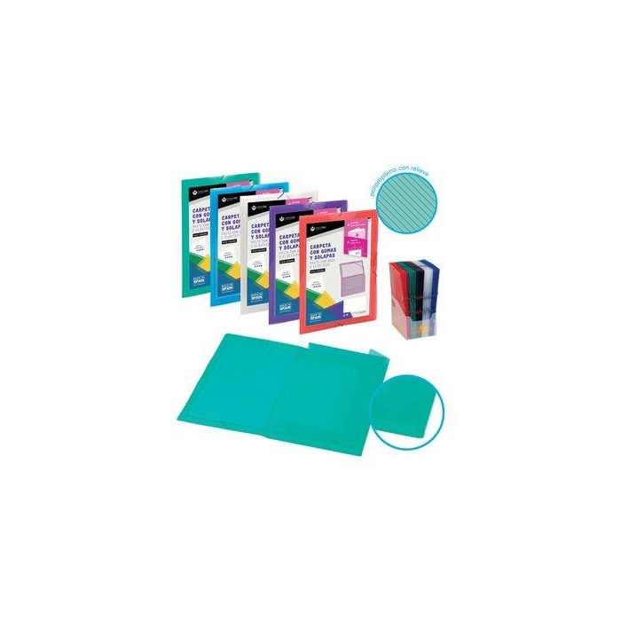 Carpeta De Gomas Y Solapas Carchivo Diagonal Pp Fº Con Canguro Surtido