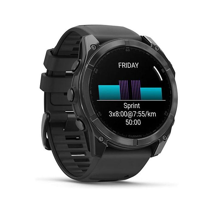 Garmin Fenix 8 51mm Reloj Inteligente Deportivo con Pantalla AMOLED Táctil 1.4", GPS, Wi-Fi, Bluetooth, 32 GB, Banda de Silicona Negra
