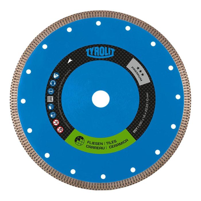 Tyrolit 1a1r Disco diamantado de corte continuo Ø115x1,2x22,23 mm para baldosas cerámicas y gres 0 Tyrolit 1a1r Disco diamantado de corte continuo Ø115x1,2x22,23 mm para baldosas cerámicas y gres 0