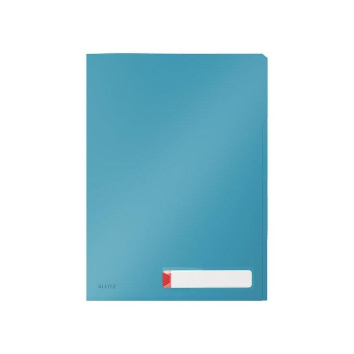 Dosier Angulo Recto Leitz Cosy Pp Reciclable Semi Opaco A4 Con Pestañas Azul Pack De 3