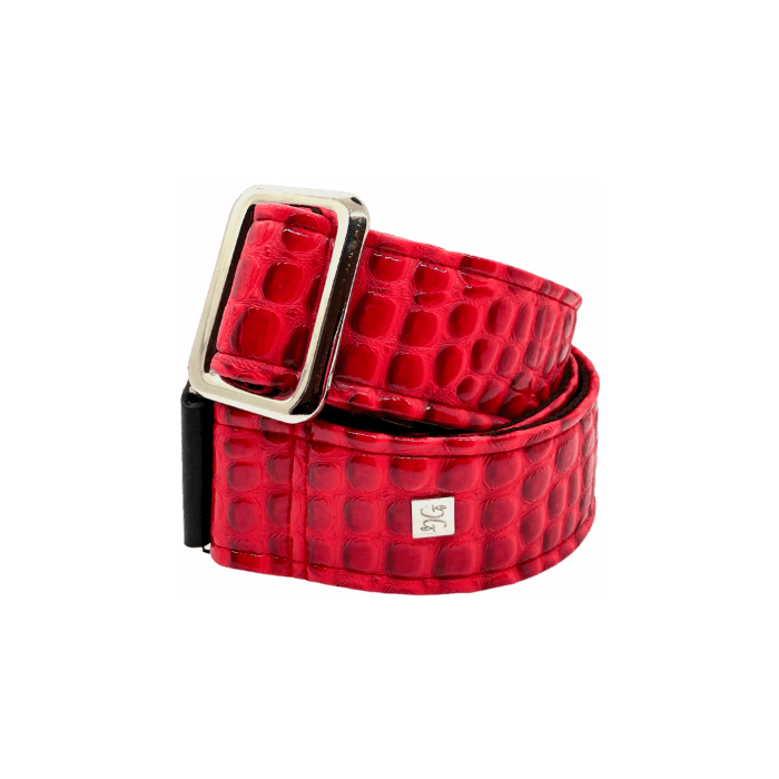 GETM Correa Guitarra Bajo Aussie Gator Dragon Red Getm Piel Ajustable hasta 165 cm 1