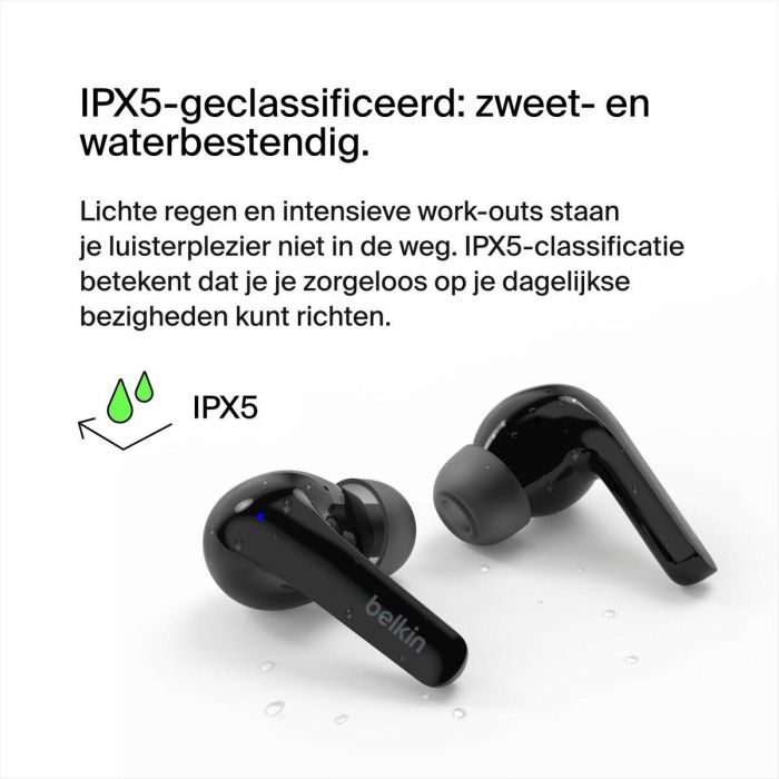 Belkin SOUNDFORM Motion Auriculares In-Ear True Wireless IPX5 con Cancelación de Ruido y Batería de 24h Negro 1 Belkin SOUNDFORM Motion Auriculares In-Ear True Wireless IPX5 con Cancelación de Ruido y Batería de 24h Negro 1