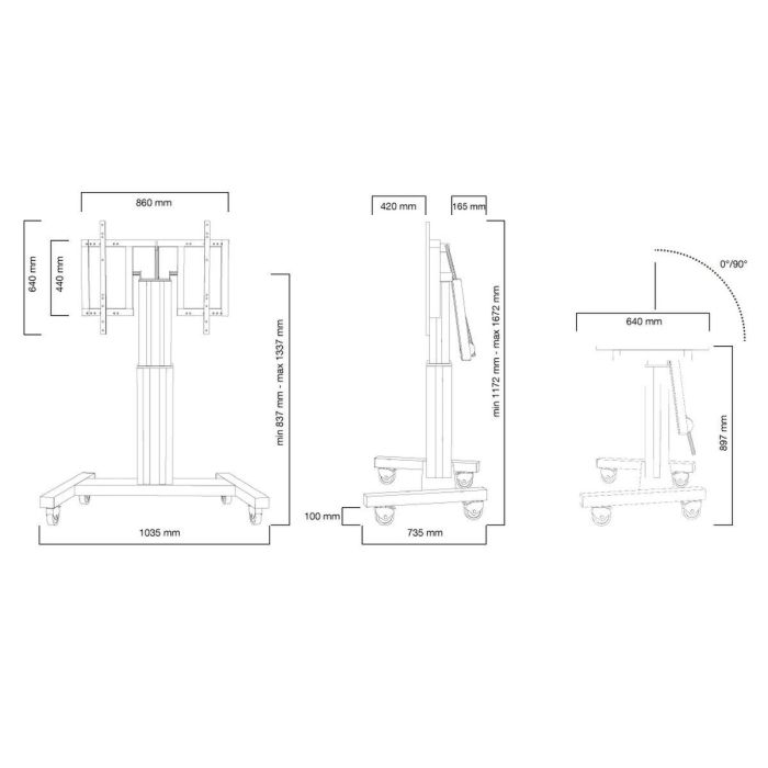 Soporte TV Neomounts PLASMA-M2500TBLACK 42" 100" 150 kg 2