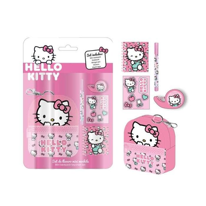 Set de papelería minimochila hello kitty 19.5 x 22.5 x 4.5 cm 2 Set de papelería minimochila hello kitty 19.5 x 22.5 x 4.5 cm 2
