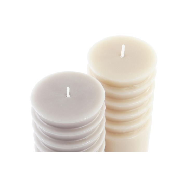 DKD Home Decor Vela Urban de Cera, Colores Gris y Beige, 6x6x19 cm, 570 gr/unidad (Pack de 8 Unidades) 2 DKD Home Decor Vela Urban de Cera, Colores Gris y Beige, 6x6x19 cm, 570 gr/unidad (Pack de 8 Unidades) 2