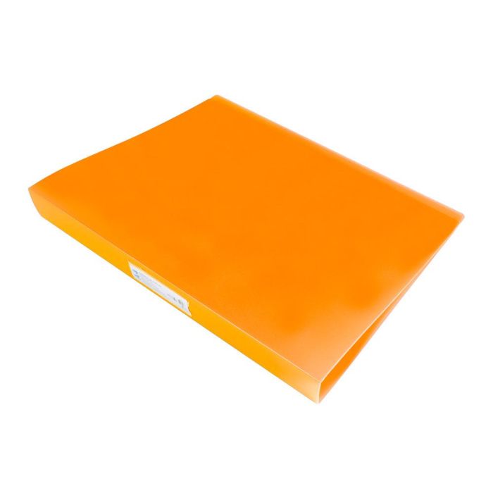 Carpeta Liderpapel 4 Anillas 25 mm Mixtas Polipropileno Din A4 Naranja Fluor Opaco 4