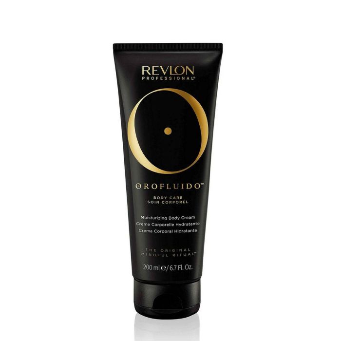 Revlon Oro Fluido Crema Corporal Hidratante con Aceite de Argán para Piel Suave y Radiante 200 ml