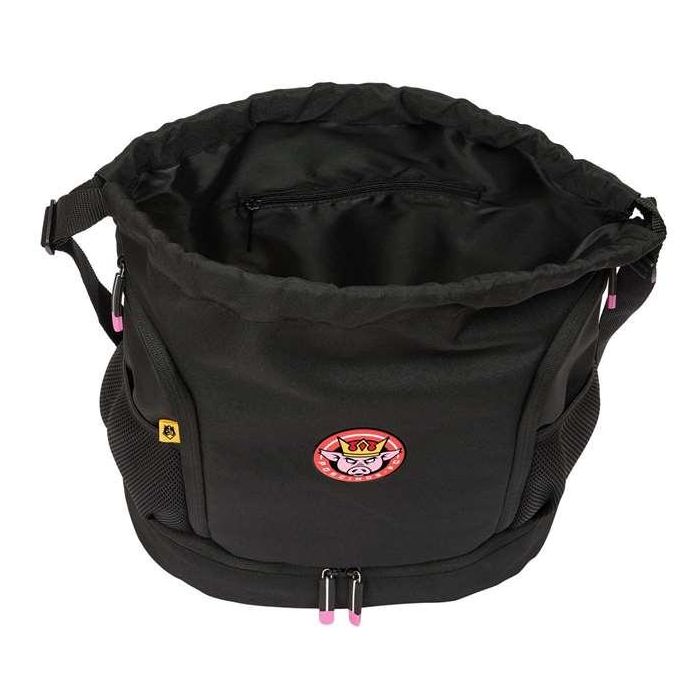 Bolsa Mochila con Cuerdas Kings League Porcinos Negro 35 x 40 x 1 cm 3 Bolsa Mochila con Cuerdas Kings League Porcinos Negro 35 x 40 x 1 cm 3