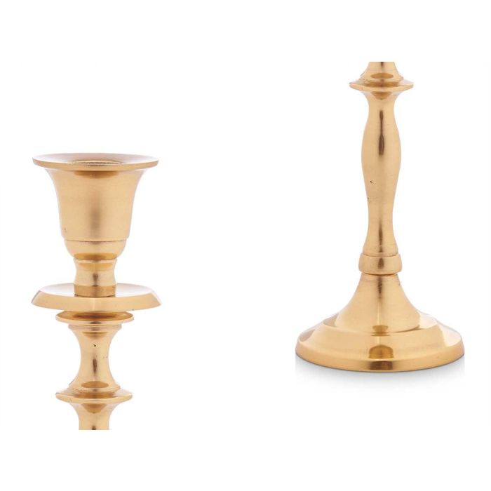 Candelabro Mediano Dorado 20Cm Giftdecor (8 Unidades) 2 Candelabro Mediano Dorado 20Cm Giftdecor (8 Unidades) 2