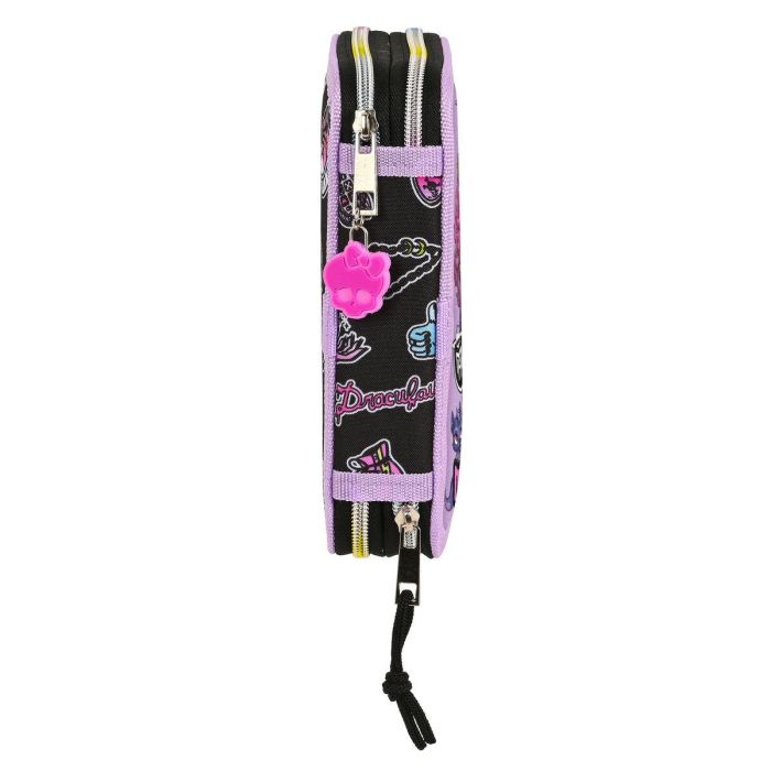 Plumier Doble Monster High Creep Negro 12.5 x 19.5 x 4 cm (28 piezas) 4