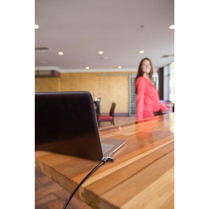 Kensington Candado de Seguridad con Llave MicroSaver 2.0 para Portátil K65020EU, Cable de Acero al Carbón, Negro/Plata 4
