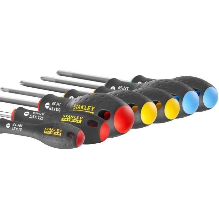 Juego de 7 Destornilladores - STANLEY FATMAX - 0-65-438 - Electricista + Mecánico + Phillips + Pozidriv 2 Juego de 7 Destornilladores - STANLEY FATMAX - 0-65-438 - Electricista + Mecánico + Phillips + Pozidriv 2