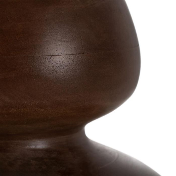 Base Lámpara Mesa Marrón Madera de Mango 25 X 25 X 30 cm