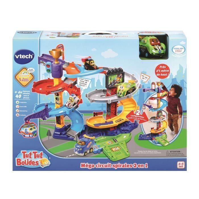 Vtech Tut Tut Bolides Mega Circuito Espiral 2 en 1 Juguete para Niños de 1 a 5 Años 2