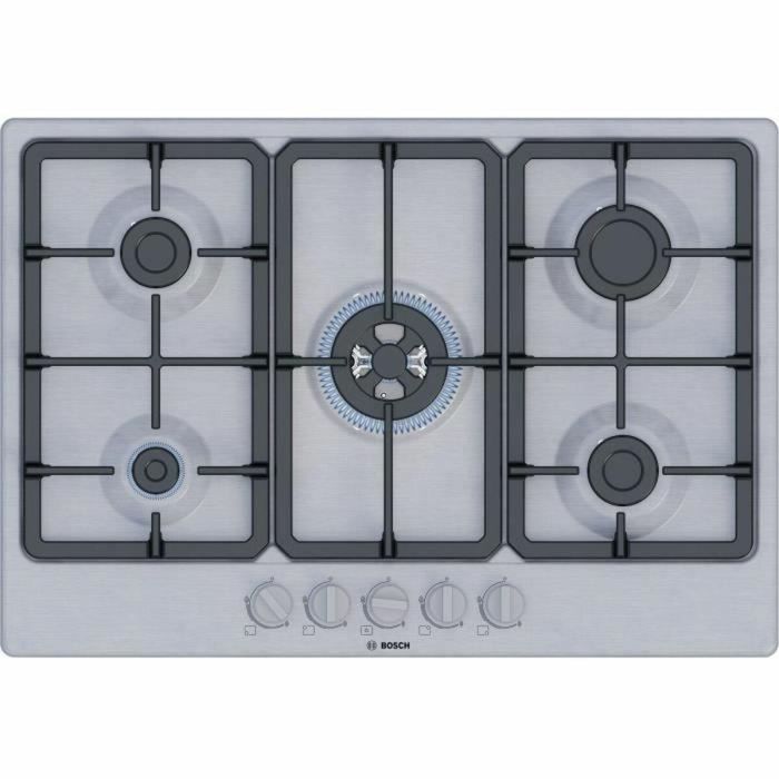 Bosch PGQ7B5K90 Placa de Gas Serie 4 de 5 Fuegos en Acero Inoxidable - 52 x 75 x 4,5 cm 5