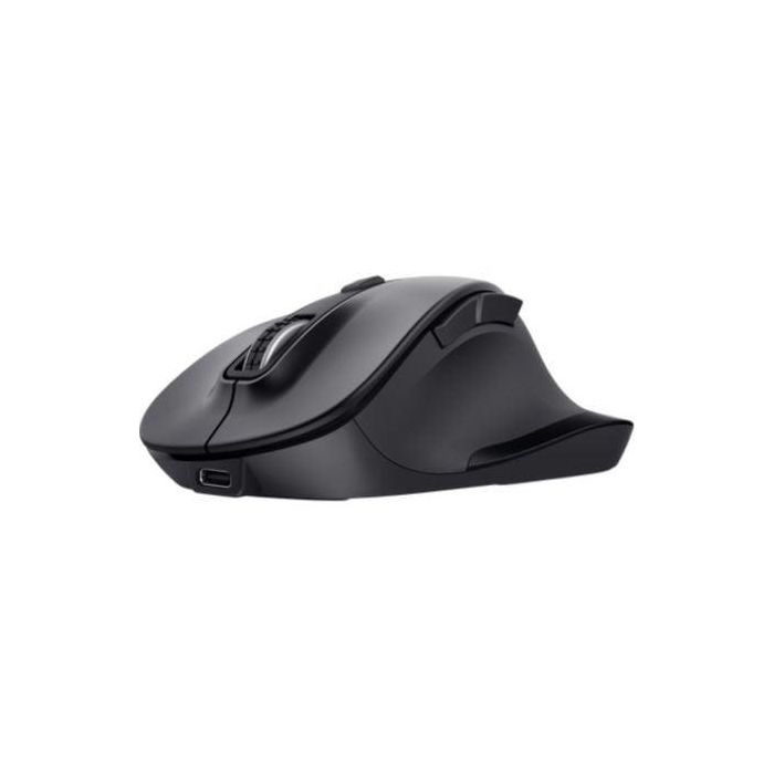 Trust 25708 Ratón Ergonómico Inalámbrico Fyda Multidispositivo Bluetooth Recargable Hasta 2400 DPI para PC/Portátil/Tablet
