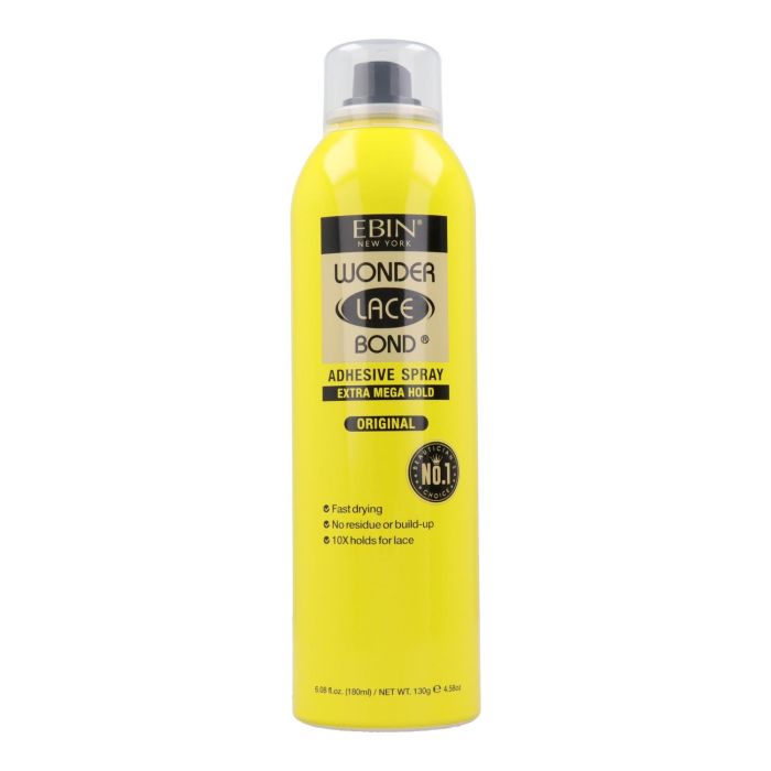 Ebin New York Wonder Bond Mega Adhesive Spray 180 ml - Spray adhesivo para peluca extra mega hold