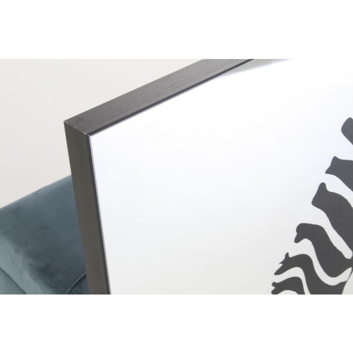 DKD Home Decor Espejo Moderno Negro con Detalles Cebra. Cristal y Aluminio, Dimensiones: 60 cm Ancho x 80 cm Alto x 3.5 cm Fondo. 1 DKD Home Decor Espejo Moderno Negro con Detalles Cebra. Cristal y Aluminio, Dimensiones: 60 cm Ancho x 80 cm Alto x 3.5 cm Fondo. 1