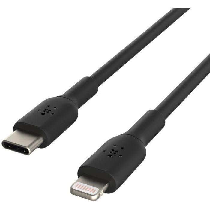 Belkin CAA003BT1MBK Cable USB-C a Lightning Boost Charge MFi para iPhone/iPad, Carga Rápida, 1m, Negro 1