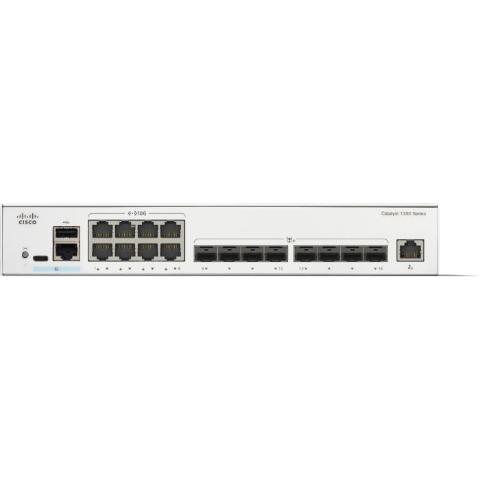 Cisco Catalyst C1300-16XTS Conmutador Gestionado L2/L3 de 8 Puertos 10GE y 8 Ranuras SFP+ para Montaje en Rack 1 Cisco Catalyst C1300-16XTS Conmutador Gestionado L2/L3 de 8 Puertos 10GE y 8 Ranuras SFP+ para Montaje en Rack 1