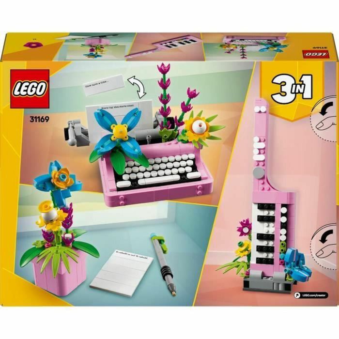 Lego Máquina de escribir con flores 3 en 1 Creator 31169 Juego para Niñas 8 años en Adelante 1