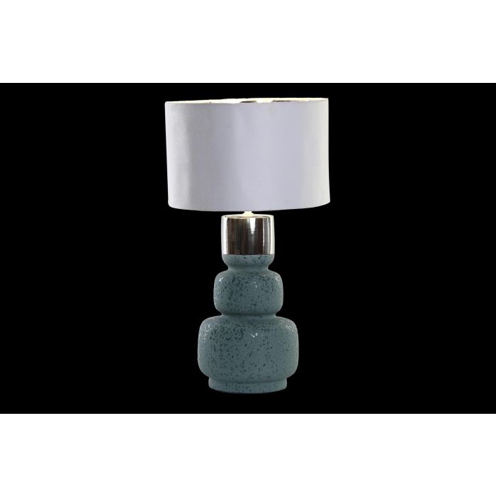 DKD Home Decor Lámpara de Sobremesa Decorativa Moderna de Cerámica con Pantalla de Terciopelo Verde Menta y Blanco E27 50W 30x54x30 cm 1 DKD Home Decor Lámpara de Sobremesa Decorativa Moderna de Cerámica con Pantalla de Terciopelo Verde Menta y Blanco E27 50W 30x54x30 cm 1