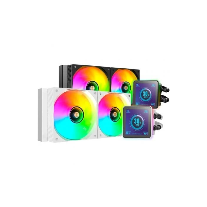 Mars Gaming ML-VISIONPRO240 Refrigeración Líquida 240mm, Pantalla IPS 4' ARGB, Blanco