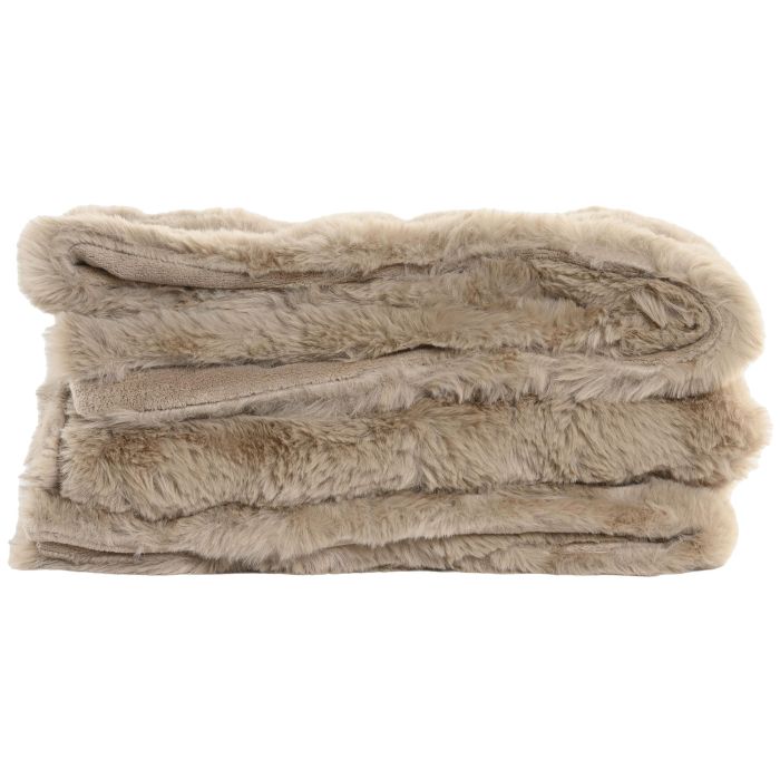 Manta Urban DKD Home Decor Beige 170 x 130 cm (2 Unidades) 2 Manta Urban DKD Home Decor Beige 170 x 130 cm (2 Unidades) 2