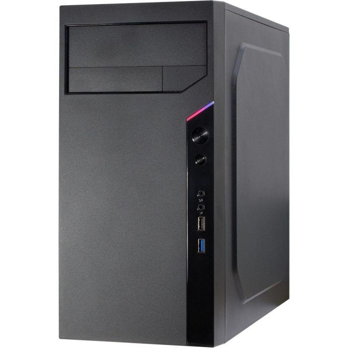 Inter-Tech IT-6505 Retro Micro Torre PC micro ATX Negra - Chasis Computadora de Sobremesa Compacta 2