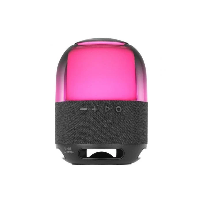 Mars Gaming Altavoz MS-FLOW Bluetooth 5.3 Portátil con Iluminación RGB 360°, 15W de Potencia y Reproducción MicroSD 1