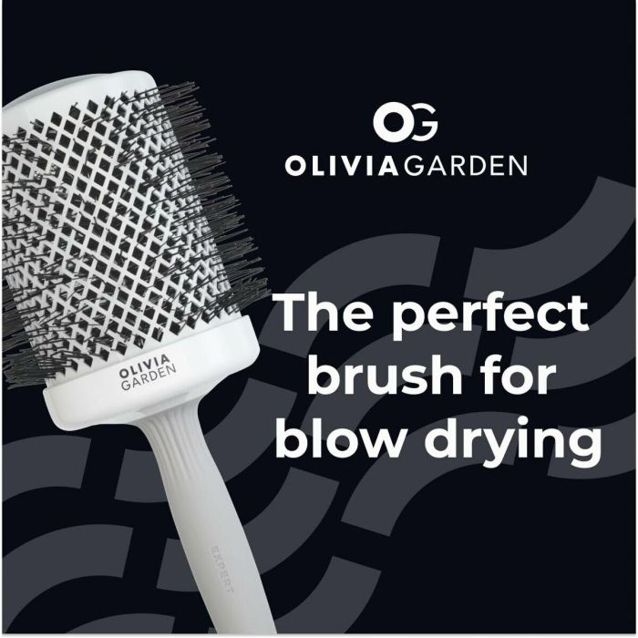 Olivia Garden Cepillo EXPERT Blowout SHINE White&Grey #80 mm - Tecnología iónica, cerámica y turmalina para cabello brillante 6 Olivia Garden Cepillo EXPERT Blowout SHINE White&Grey #80 mm - Tecnología iónica, cerámica y turmalina para cabello brillante 6