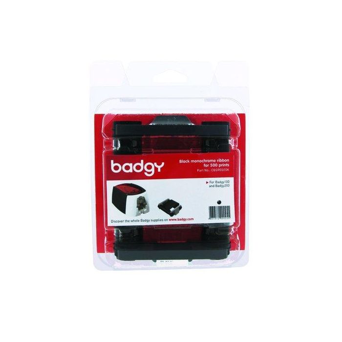 Evolis Badgy 200 Cinta Monocromo Negra Para 500 Impresiones