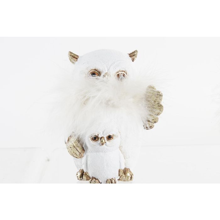 DKD Home Decor: Figura de Navidad Moderna Búho Blanco Dorado de Resina – Adorno Decoración Hogar (7x7.5x10 cm) – Pack 2 Unidades 1 DKD Home Decor: Figura de Navidad Moderna Búho Blanco Dorado de Resina – Adorno Decoración Hogar (7x7.5x10 cm) – Pack 2 Unidades 1