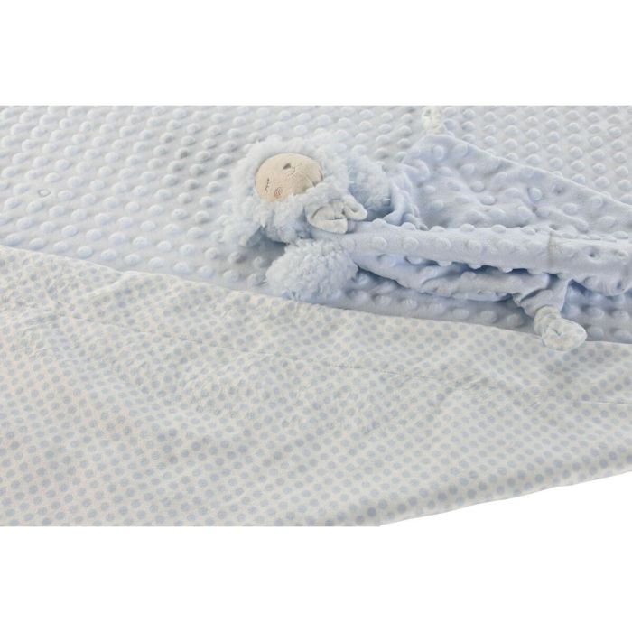 Peluche Manta Baby DKD Home Decor Azul Rosa 100 x 10 x 75 cm Set de 2 (3 Unidades) 1