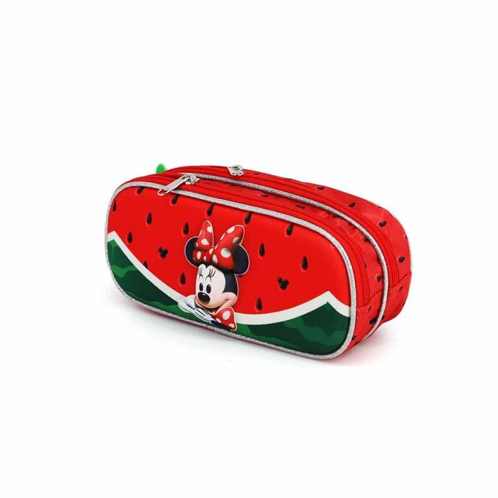 Estuche Portatodo 3D Doble Watermelon Disney Minnie Mouse Rojo 1