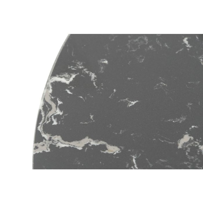 DKD Home Decor Mesita Auxiliar Moderna Negra de Metal y Mármol, 45 cm Ancho x 45 cm Largo x 51 cm Alto, 1 kg 4