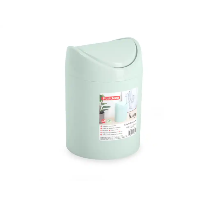 Plasticforte Papelera Tiny Sobremesa 1.6L Plástico Colores Surtidos 12.5x12.5x17.5 cm 4